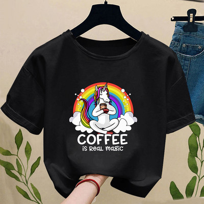 Ar suvalgei paskutinį vienaragį Juokingi marškinėliai Moteriški balti laisvalaikio Harajuku marškinėliai trumpomis rankovėmis moteriški marškinėliai