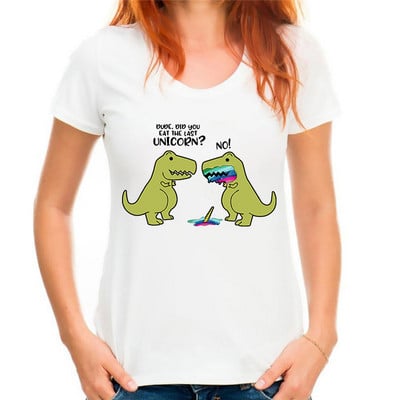 Ar suvalgei paskutinį vienaragį Juokingi marškinėliai Moteriški balti laisvalaikio Harajuku marškinėliai trumpomis rankovėmis moteriški marškinėliai