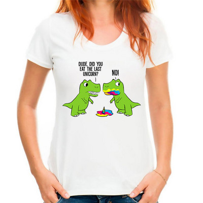 Ar suvalgei paskutinį vienaragį Juokingi marškinėliai Moteriški balti laisvalaikio Harajuku marškinėliai trumpomis rankovėmis moteriški marškinėliai