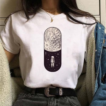 Νέο γυναικείο μπλουζάκι Astronaut universe Print T-shirt Lady Cartoon O Neck Kawaii Ρούχα κοντομάνικα καλοκαιρινά casual μπλουζάκια γυναικεία μπλουζάκια