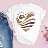 Jauns Zelta lūpas Mīlestības T krekls Sieviešu vasaras ikdienas Tkrekli T-krekli Sieviešu apģērbi Korejiešu stila grafiskie topi 2022. gada Kawaii sieviešu T-krekls