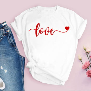 Νέα χρυσά χείλη Love T-shirt Γυναικεία καλοκαιρινά καθημερινά μπλουζάκια Tees Lady Clothes Κορεατικά γραφικά μπλουζάκια 2022 Kawaii γυναικεία μπλουζάκια