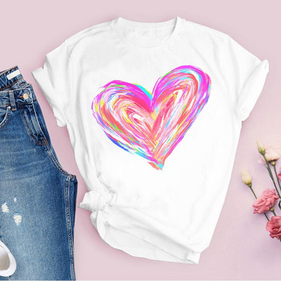 Jauns Zelta lūpas Mīlestības T krekls Sieviešu vasaras ikdienas Tkrekli T-krekli Sieviešu apģērbi Korejiešu stila grafiskie topi 2022. gada Kawaii sieviešu T-krekls