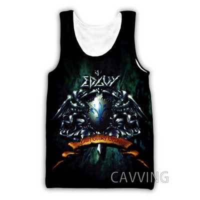 CAVVING 3D printed Edguy Rock Tank Tops Harajuku Vest Καλοκαιρινό εσώρουχο πουκάμισα Streetwear για άνδρες/γυναικεία V01