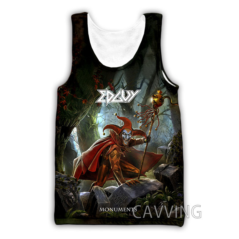 CAVVING 3D printed Edguy Rock Tank Tops Harajuku Vest Καλοκαιρινό εσώρουχο πουκάμισα Streetwear για άνδρες/γυναικεία V01