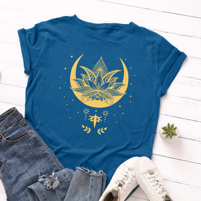 JFUNCY Tricou cu mânecă scurtă pentru femei Tricouri grafice la modă 2023 Tricou de vară pentru femei Îmbrăcăminte Tricou supradimensionat din bumbac Top pentru femei