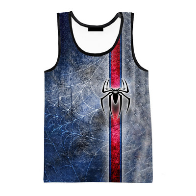 Nyári új divat Spider 3D nyomtatott felsők Férfi ruházat Női alkalmi pók ujjatlan ingek Hip Hop túlméretezett felsők