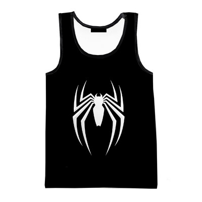 Nyári új divat Spider 3D nyomtatott felsők Férfi ruházat Női alkalmi pók ujjatlan ingek Hip Hop túlméretezett felsők