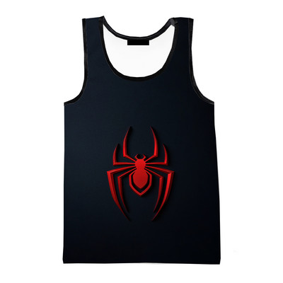 Nyári új divat Spider 3D nyomtatott felsők Férfi ruházat Női alkalmi pók ujjatlan ingek Hip Hop túlméretezett felsők