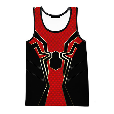 Nyári új divat Spider 3D nyomtatott felsők Férfi ruházat Női alkalmi pók ujjatlan ingek Hip Hop túlméretezett felsők