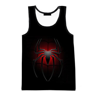 Nyári új divat Spider 3D nyomtatott felsők Férfi ruházat Női alkalmi pók ujjatlan ingek Hip Hop túlméretezett felsők