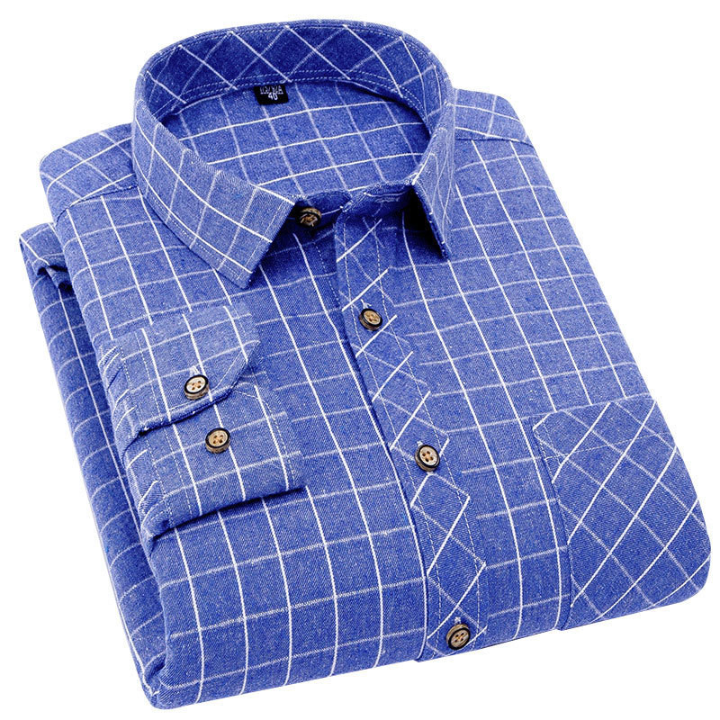 Ποιοτικό νέο ανδρικό καρό πουκάμισο Ανδρικό επαγγελματικό casual μακρυμάνικο πουκάμισο ανδρικό social brushed ανδρικό πουκάμισο φανελένιο ανδρικό πουκάμισο