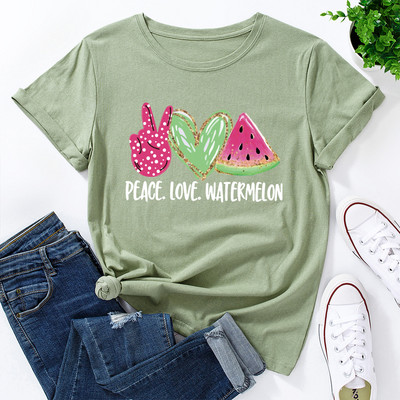 JFUNCY 5XL női póló nyári rövid ujjú pamut nyomott póló női felsők túlméretes női alkalmi póló