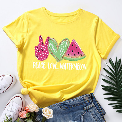 JFUNCY 5XL női póló nyári rövid ujjú pamut nyomott póló női felsők túlméretes női alkalmi póló