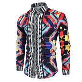 Prabangūs gėlėti marškiniai Vyriški Camisa Social Masculina 2020 Visiškai nauji vyriški Slim Fit suknelės marškiniai smokingo marškinėliai Streetwear laisvalaikio marškinėliai