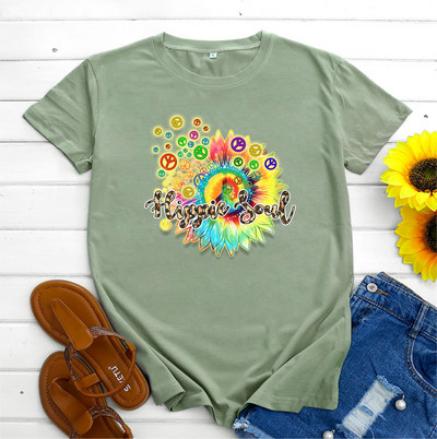 JFUNCY Grafiski T-krekli ar īsām piedurknēm Vasaras kokvilnas sieviešu apģērbi 2022. gada lielizmēra sieviešu T-krekli Top Harajuku sieviešu T-krekli