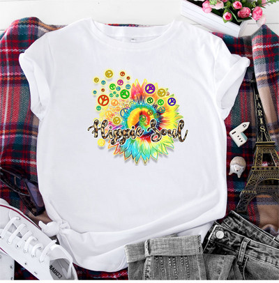 JFUNCY Grafiski T-krekli ar īsām piedurknēm Vasaras kokvilnas sieviešu apģērbi 2022. gada lielizmēra sieviešu T-krekli Top Harajuku sieviešu T-krekli