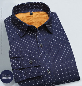 2018 új férfi hosszú ujjú ing Luxus Stílusos Férfi Nyomtatás Slim Fit ing Alkalmi ingek Férfi ingek 5 szín Méret:M-5XL