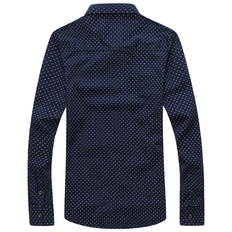 2018 új férfi hosszú ujjú ing Luxus Stílusos Férfi Nyomtatás Slim Fit ing Alkalmi ingek Férfi ingek 5 szín Méret:M-5XL