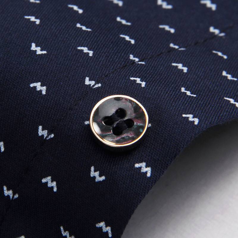 2018 új férfi hosszú ujjú ing Luxus Stílusos Férfi Nyomtatás Slim Fit ing Alkalmi ingek Férfi ingek 5 szín Méret:M-5XL