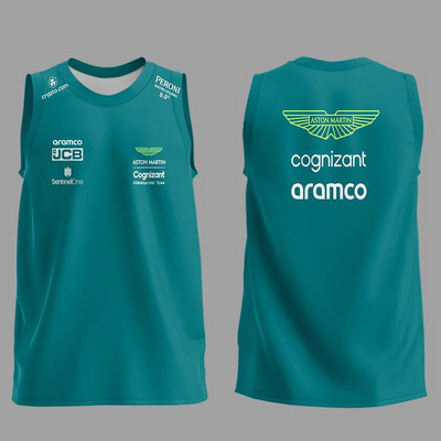 Καλοκαιρινή νέα F1 Formula 1 Racing Tank Top Aston Martin Team Αμάνικη μπλούζα Ισπανός Πρωταθλητής Alonso Οδηγός Ίδιο Top100-4XL