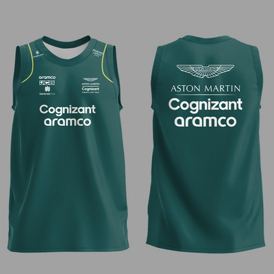 Καλοκαιρινή νέα F1 Formula 1 Racing Tank Top Aston Martin Team Αμάνικη μπλούζα Ισπανός Πρωταθλητής Alonso Οδηγός Ίδιο Top100-4XL