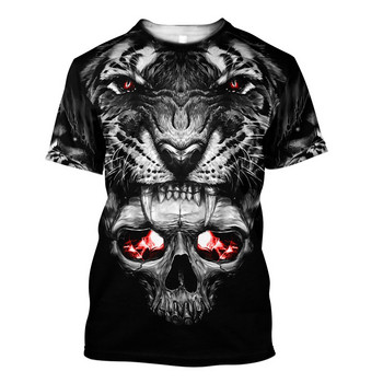 Καλοκαιρινό ανδρικό μπλουζάκι 2023 Premium 3d printed Tiger Skin T-shirt Harajuku Casual κοντομάνικο μπλουζάκια Unisex μπλουζάκια