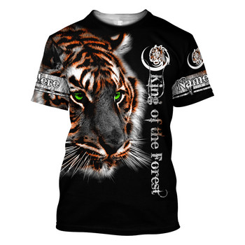 Καλοκαιρινό ανδρικό μπλουζάκι 2023 Premium 3d printed Tiger Skin T-shirt Harajuku Casual κοντομάνικο μπλουζάκια Unisex μπλουζάκια