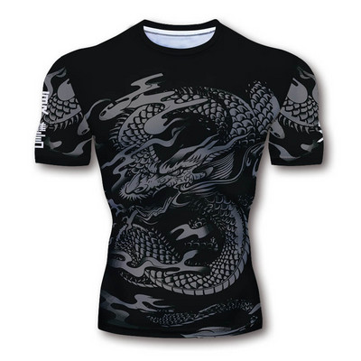 Uus 3D meeste T-särk Dragon Print 2023 Summer Crew kaelusega lühikeste varrukatega triiksärk Oversized lahtised meeste riided vabaaja dressipluus