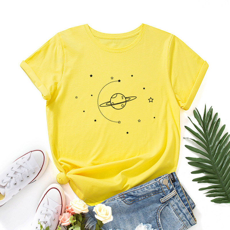 JFUNCY Sieviešu kokvilnas T-krekls Sieviešu Lielizmēra T-krekli ar īsām piedurknēm 2023. gada vasaras apģērbi Modes grafiski T krekli Sieviešu Tkrekls