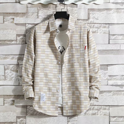 Ανδρικά πουκάμισα Oversized Μόδα Harajuku Πουκάμισα Μακρυμάνικα Casual πουκάμισα Outwear Loose Top Μπλούζες Streetwear Ανδρικά ρούχα M-5XL