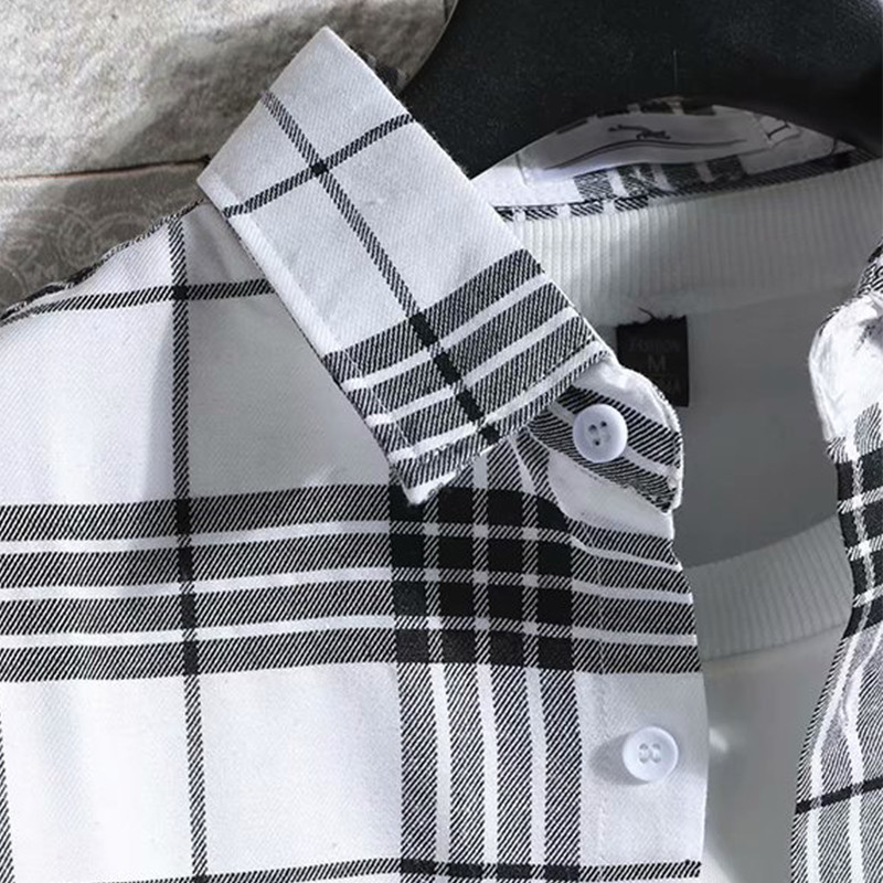 Ανδρικά πουκάμισα Oversized Μόδα Harajuku Πουκάμισα Μακρυμάνικα Casual πουκάμισα Outwear Loose Top Μπλούζες Streetwear Ανδρικά ρούχα M-5XL