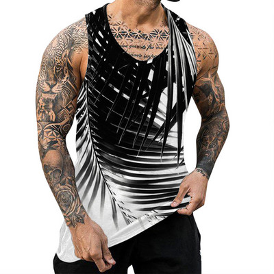 Boho Vintage Graphic Tank Tops Bărbați Nou Ocazional de Vară Curele O Gât fără mâneci Camisole Sport Fitness Îmbrăcăminte Vestă de modă pentru bărbați