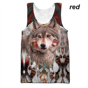 2023 Animal Wolf 3D φανελάκια Harajuku Fashion Casual αμάνικα μπλουζάκια Ανδρικά Γυναικεία Καλοκαιρινό αθλητισμό Streetwear Fitness Cool φανελάκι