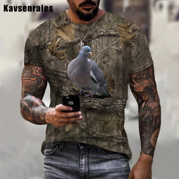 Καμουφλάζ Κυνήγι Ζώα Αγριογούρουνο 3D T-shirt Ανδρικά Γυναικεία Καλοκαιρινή μόδα Casual κοντά μανίκια Harajuku Streetwear Oversized μπλουζάκια