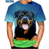 New Fashion Cute Pet Dog Rottweiler T-shirt 3D Printing Ανδρικό και γυναικείο καλοκαιρινό Casual κοντομάνικο αστείο μπλουζάκι XS~5XL