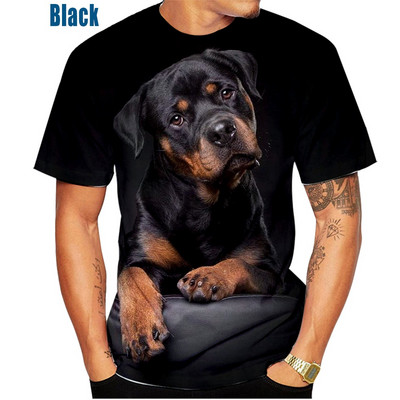 New Fashion Cute Pet Dog Rottweiler T-shirt 3D Printing Ανδρικό και γυναικείο καλοκαιρινό Casual κοντομάνικο αστείο μπλουζάκι XS~5XL