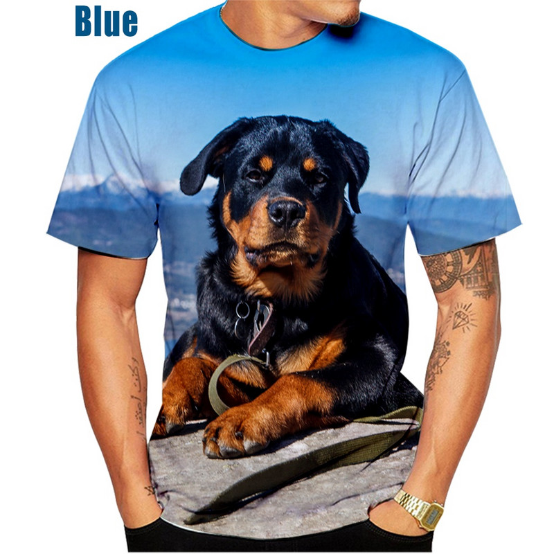 New Fashion Cute Pet Dog Rottweiler T-shirt 3D Printing Ανδρικό και γυναικείο καλοκαιρινό Casual κοντομάνικο αστείο μπλουζάκι XS~5XL