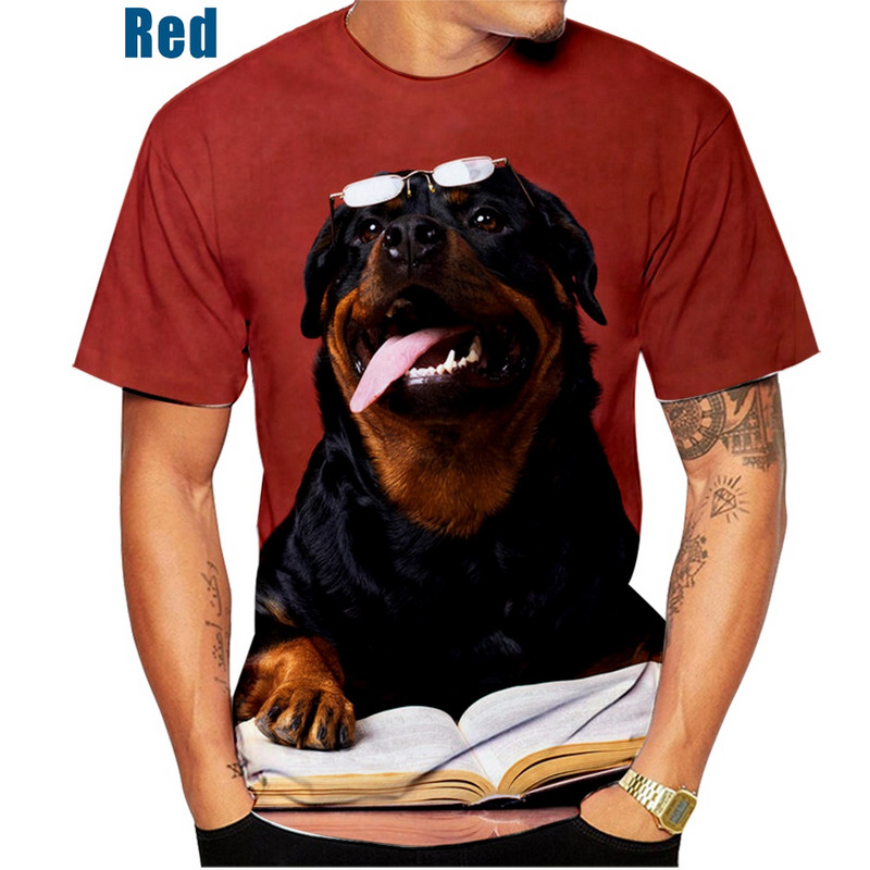 New Fashion Cute Pet Dog Rottweiler T-shirt 3D Printing Ανδρικό και γυναικείο καλοκαιρινό Casual κοντομάνικο αστείο μπλουζάκι XS~5XL