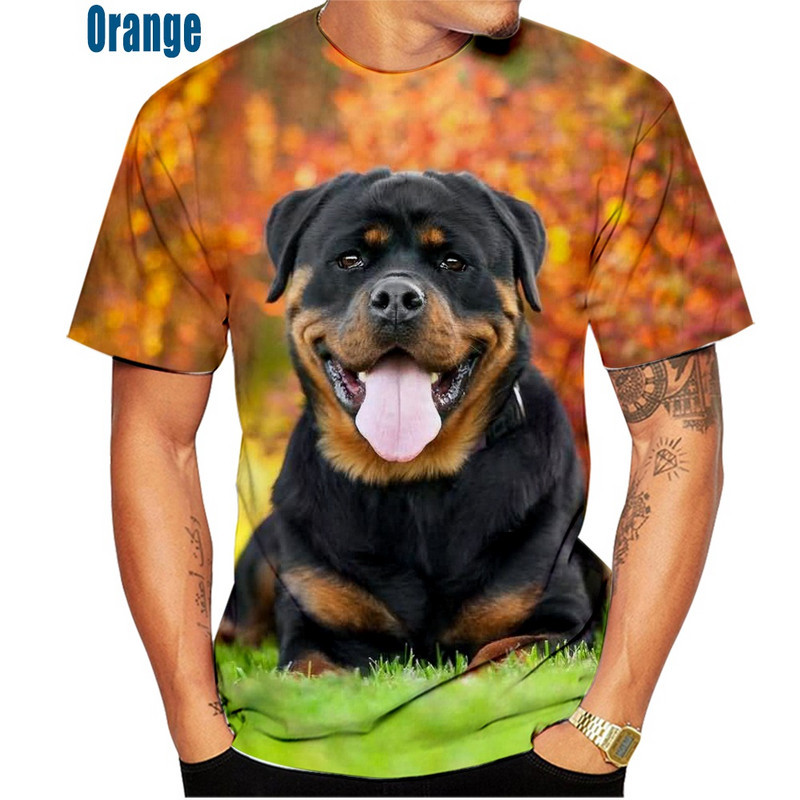 New Fashion Cute Pet Dog Rottweiler T-shirt 3D Printing Ανδρικό και γυναικείο καλοκαιρινό Casual κοντομάνικο αστείο μπλουζάκι XS~5XL
