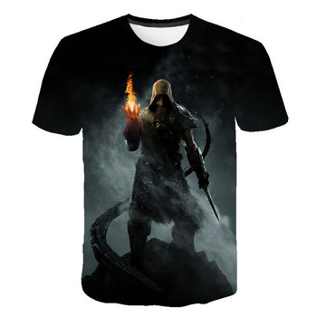 Νέο The Elder Scrolls V SKYRIM 3D Print T-shirt Παιχνίδι Ανδρικά Γυναικεία Μπλουζάκι με κοντό μανίκι με λαιμόκοψη Streetwear Μπλουζάκια μπλουζάκια Ανδρικά υπερμεγέθη