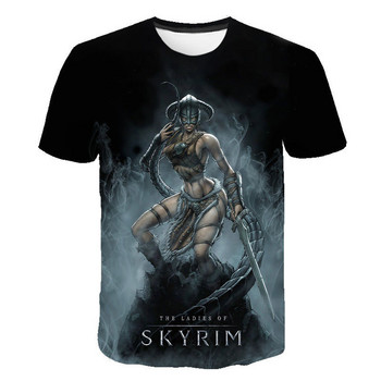 Νέο The Elder Scrolls V SKYRIM 3D Print T-shirt Παιχνίδι Ανδρικά Γυναικεία Μπλουζάκι με κοντό μανίκι με λαιμόκοψη Streetwear Μπλουζάκια μπλουζάκια Ανδρικά υπερμεγέθη