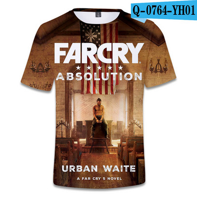2021 m. nauji Far Cry 5 marškinėliai Žaidimas Aukštos kokybės Vyriški Moteriški Šaunūs Far Cry 5 T marškinėliai 3D spausdinimas Vasarą kvėpuojantys negabaritiniai viršutiniai drabužiai