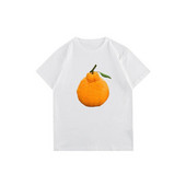 Majica s velikim narančastim printom Muškarci Žene Ljetna ležerna majica Kreativnost Dizajn Nova majica Ulična odjeća Moda Humor Majica