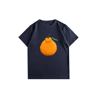 Majica s velikim narančastim printom Muškarci Žene Ljetna ležerna majica Kreativnost Dizajn Nova majica Ulična odjeća Moda Humor Majica