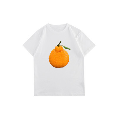 Majica s velikim narančastim printom Muškarci Žene Ljetna ležerna majica Kreativnost Dizajn Nova majica Ulična odjeća Moda Humor Majica