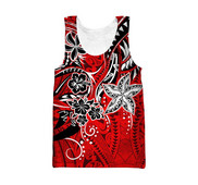 Tricou pentru bărbați de vară, cu imprimare cu model de flori hawaiene 3D, Harajuku, ocazional, neutru, îmbrăcăminte de stradă, vestă confortabilă pentru sport