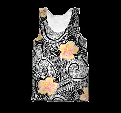 Tricou pentru bărbați de vară, cu imprimare cu model de flori hawaiene 3D, Harajuku, ocazional, neutru, îmbrăcăminte de stradă, vestă confortabilă pentru sport