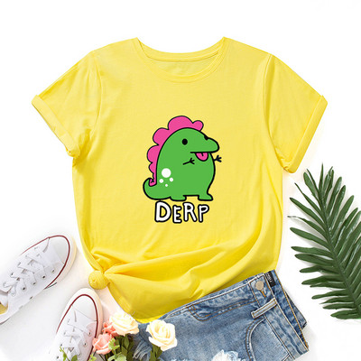 JFUNCY Prevelika ženska majica kratkih rukava Kawaii Graphic Majica kratkih rukava Ženska majica kratkih rukava Ljetna pamučna Harajuku ženska odjeća