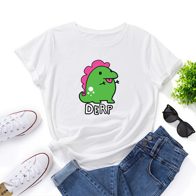 JFUNCY Prevelika ženska majica kratkih rukava Kawaii Graphic Majica kratkih rukava Ženska majica kratkih rukava Ljetna pamučna Harajuku ženska odjeća